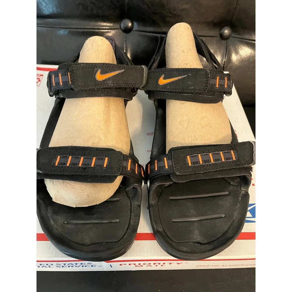 Vintage Nike ACG Air Deschutz Black Orange Hiking Sandals